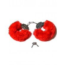 Шикарные наручники с пушистым красным мехом (Be Mine) 