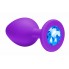 Анальная пробка Emotions Cutie Small Purple light blue crystal