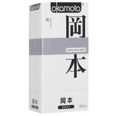 ПРЕЗЕРВАТИВЫ "OKAMOTO SKINLESS SKIN" PURITY №10 (сверх-тонкие, сверх-чувствительные)