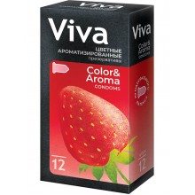 Презервативы Viva цветные, ароматизированные, 12 шт