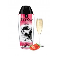 Вкусовой, ароматический лубрикант SHUNGA TOKO "Клубника с шампанским", 165 мл 