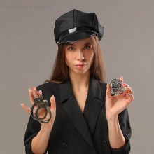 Карнавальный набор «Секс-полиция», шапка, наручники, брошь 