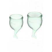 Набор менструальных чаш Satisfyer Feel secure Menstrual Cup (светло-зеленый)