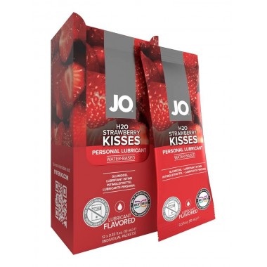 Вкусовой лубрикант Клубника JO Flavored Strawberry Kiss, 10мл 
