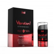 Жидкий интимный гель с эффектом вибрации Intt Vibration Strawberry, 15 мл 