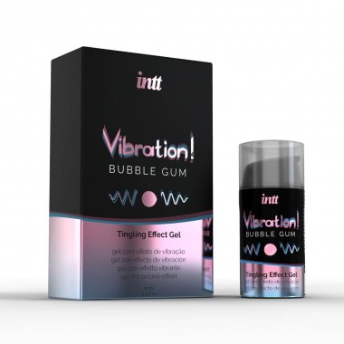 Жидкий интимный гель с эффектом вибрации Intt Vibration Bubble Gum, 15 мл