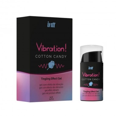 Жидкий интимный гель с эффектом вибрации Intt Vibration Cotton Candy, 15 мл