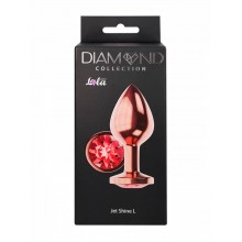 Анальная Пробка Diamond Ruby Shine L Розовое Золото