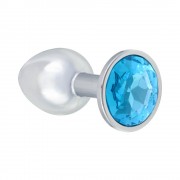 Анальная пробка Diamond Light blue Sparkle Small