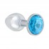 Анальная пробка Diamond Light blue Sparkle Small