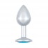 Анальная пробка Diamond Light blue Sparkle Small