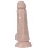 Реалистичный фаллоимитатор REAL с мошонкой на присоске, silicone, 14х4 см