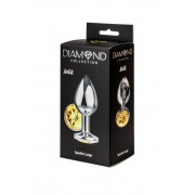 Анальная пробка Diamond Yellow Sparkle Large