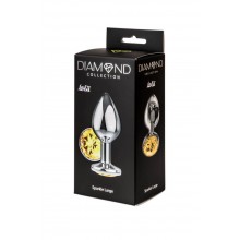 Анальная пробка Diamond Yellow Sparkle Large