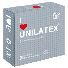 Презервативы UNILATEX "DOTTED" с точечной поверхностью, 3 шт.