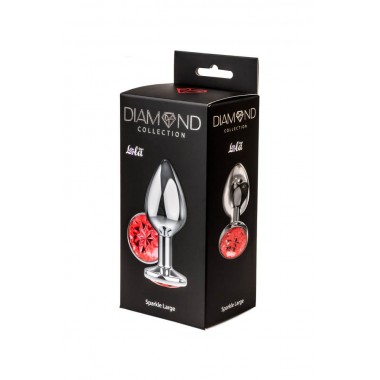 Анальная пробка Diamond Red Sparkle Large