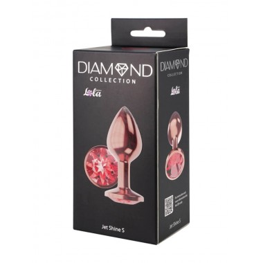 Анальная Пробка Diamond Ruby Shine S Розовое Золото