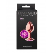 Анальная Пробка Diamond Amethyst Shine S Розовое Золото