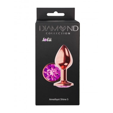 Анальная Пробка Diamond Amethyst Shine S Розовое Золото