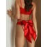Игривые трусики красные с большим бантом сзади L/XL (46-48)