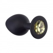 Анальная пробка Emotions Cutie Medium Black golden crystal