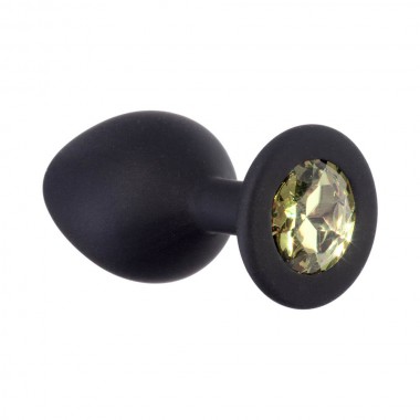 Анальная пробка Emotions Cutie Medium Black golden crystal