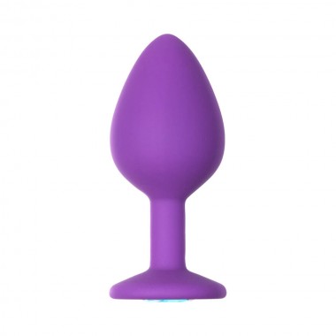 Анальная пробка Emotions Cutie Medium Purple light blue crystal