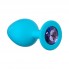 Анальная пробка Emotions Cutie Medium Turquoise light purple crystal